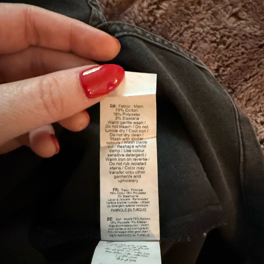 New Look Charcoal Denim Zip-Up Dress - Picture 5 of 5